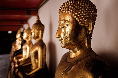 Statues de Bouddha dans le Wat Pho